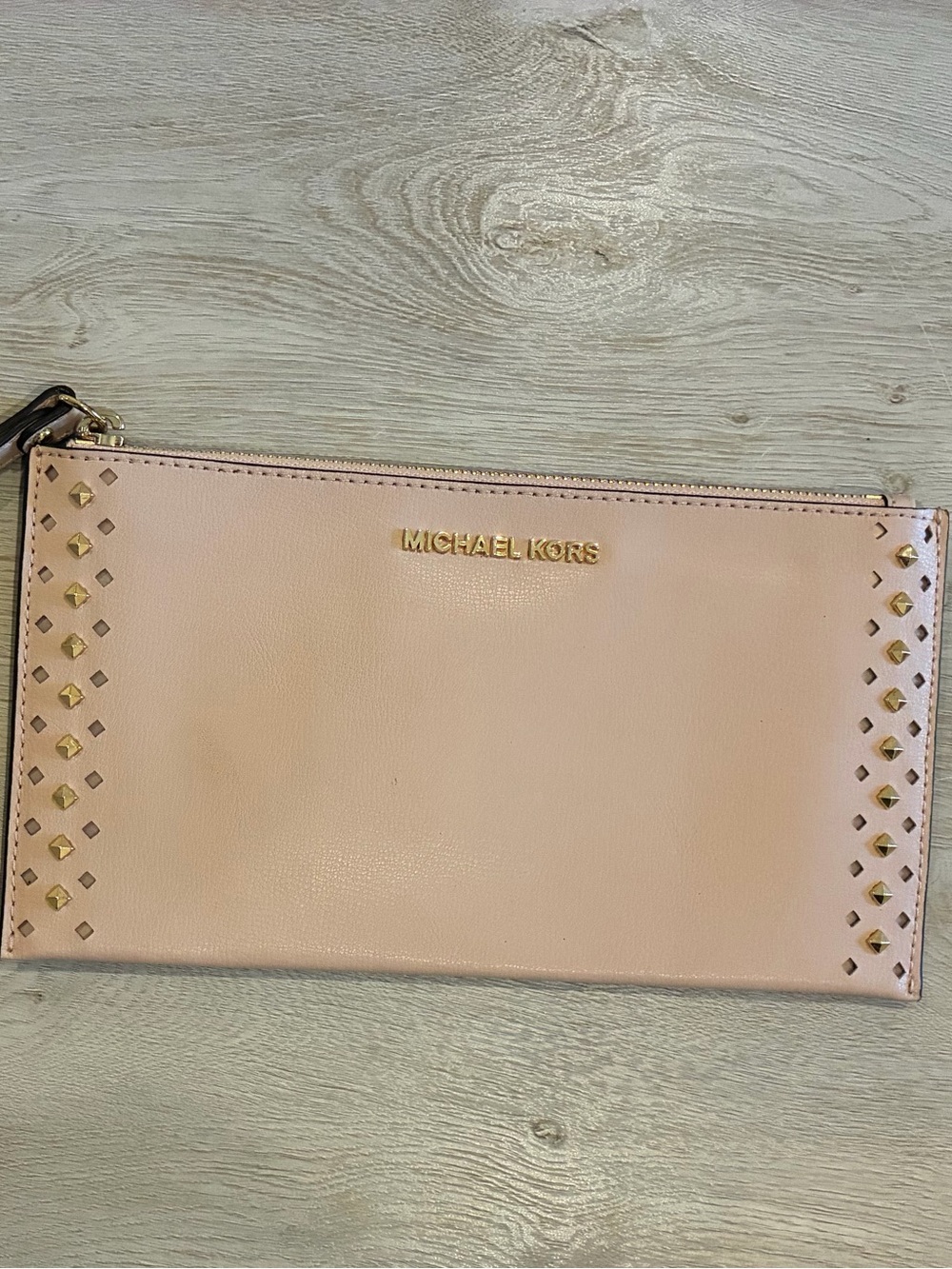 Michael Kors Blush Pink Studded Wristlet